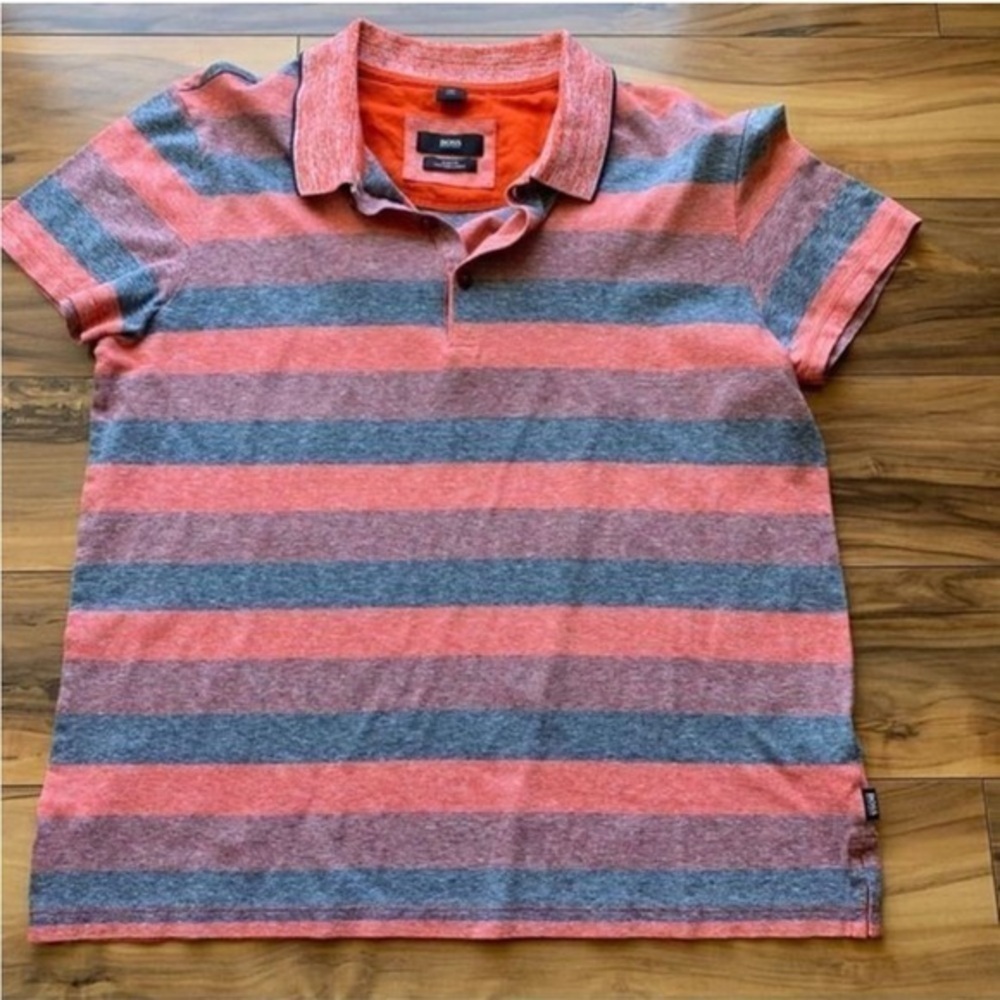 Boss Hugo boss mens stripe polo L